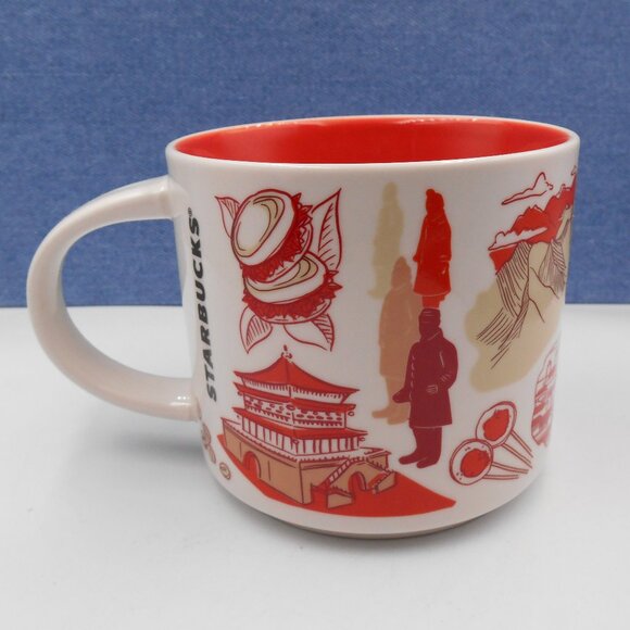 STARBUCKS 2023 BEEN THERE SERIES COFFEE MUG CUP XI'AN WHITE & RED COLLECTIBLE - Picture 3 of 8